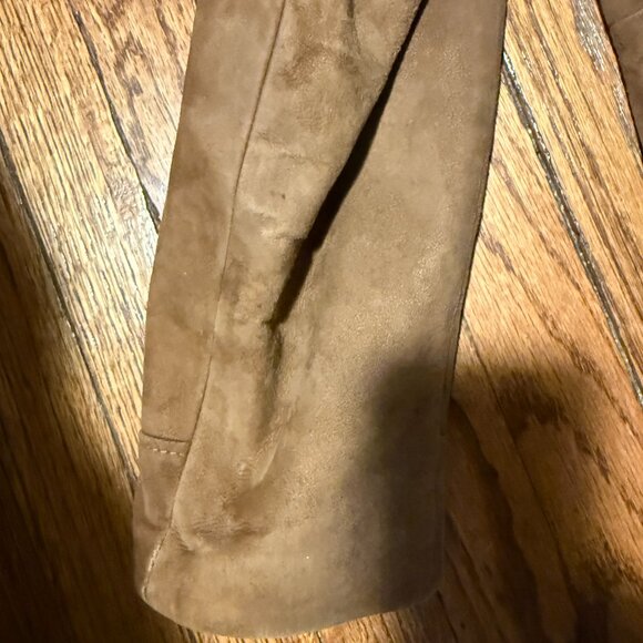 vintage cresco 70s leather suede coat 38 unisex boho romantic medium/large - Picture 4 of 7